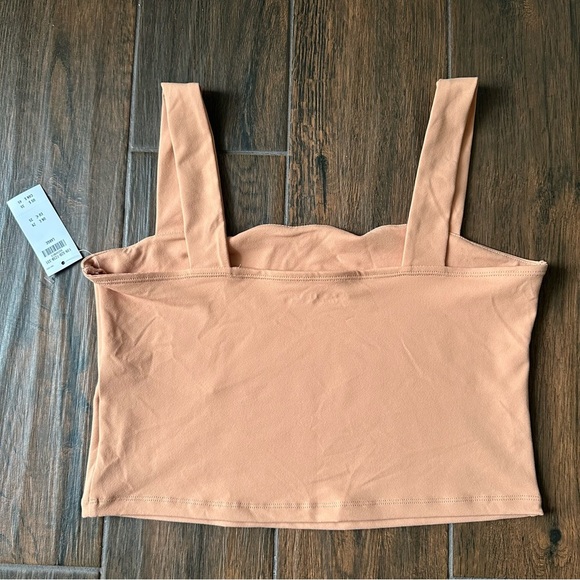 Abercrombie Large Crop Tank Orange Double Layered Seamless Basic Beach Summer - Picture 3 of 4